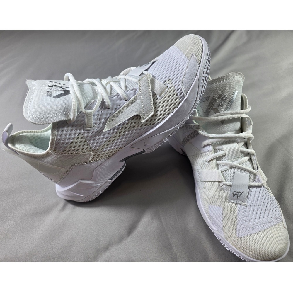 Jordan Why Not Zer0.4 Triple White Shoes Men 10.5 CQ4230-101 NWOB